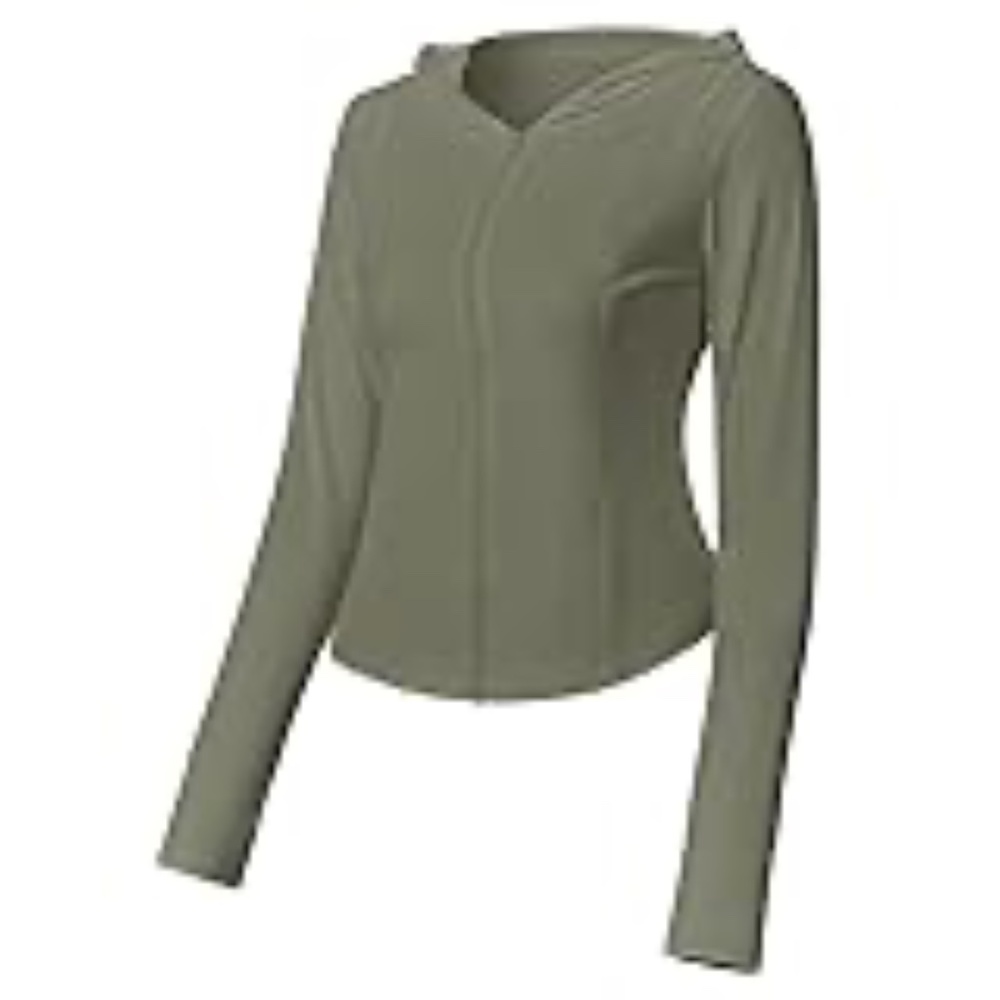 UPF 50+ Athletic Lightweight Full Zip Jacket with Thumb Holes